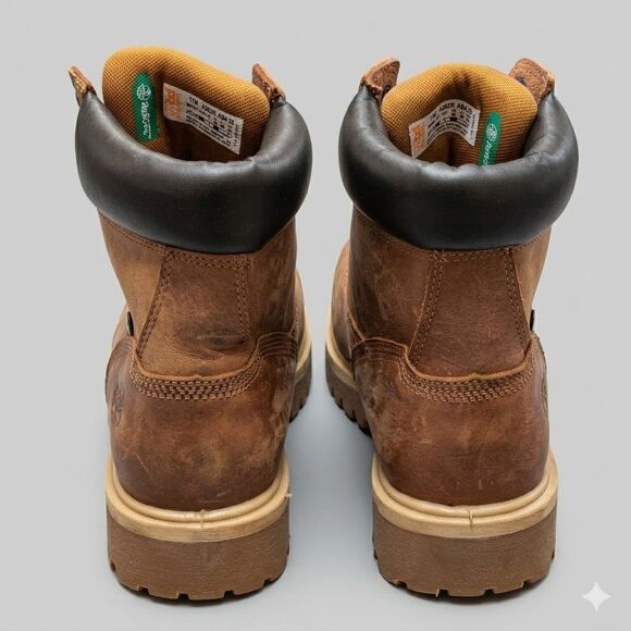 Timberland PRO Waterproof Work Boots Brown Soft Toe Mens 11M Oil Resistant main image 4